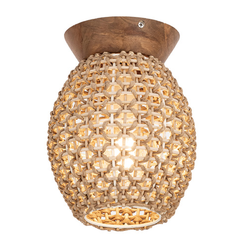 Maxim Lighting Cotswold Rich Walnut Flushmount Light