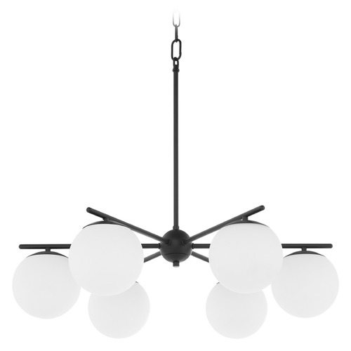 Quorum Lighting Quorum Lighting Jasper Matte Black Chandelier 639-6-59