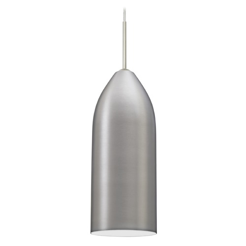 Besa Lighting Lindy Satin Nickel LED Mini-Pendant Light with Oblong Shade