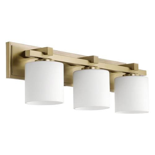 Quorum Lighting 24-Inch Aged Brass Bathroom Light by Quorum Lighting 5369-3-80