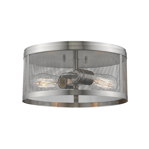 Z-Lite Meshsmith Brushed Nickel Flush Mount by Z-Lite 331F12-BN