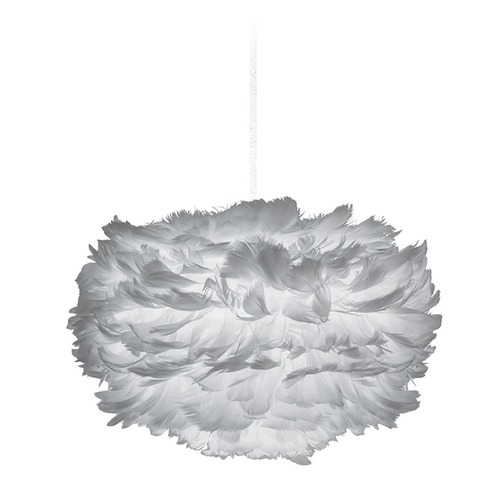 UMAGE UMAGE White Pendant Light with Grey Feather Shade 3013_4009