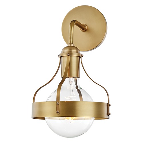 Mitzi by Hudson Valley Mitzi By Hudson Valley Mitzi Violet Aged Brass Sconce H271101-AGB
