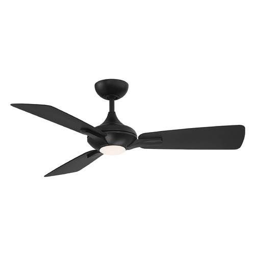 Modern Forms by WAC Lighting Modern Forms Mykonos Matte Black LED Ceiling Fan with Light FR-W1819-52L-MB