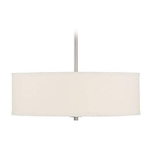 18-Inch Fabric Drum Pendant in Brushed Nickel by Meridian