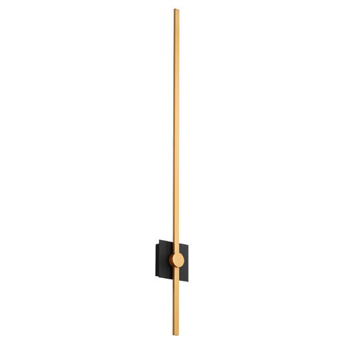 Zora 48-Inch LED Wall Sconce in Black & Brass by Oxygen Lighting