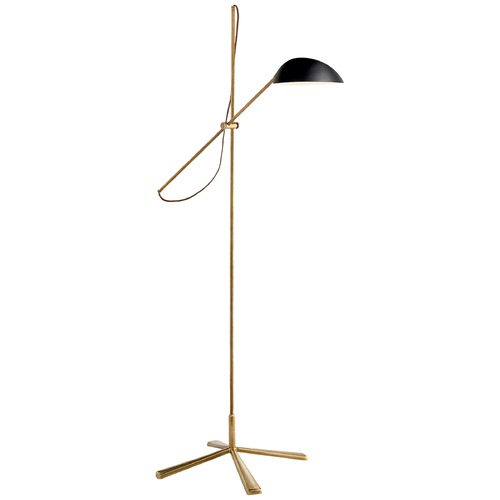 Visual Comfort Signature Collection Aerin Graphic Floor Lamp in Antique Brass by Visual Comfort Signature ARN1501HABBLK