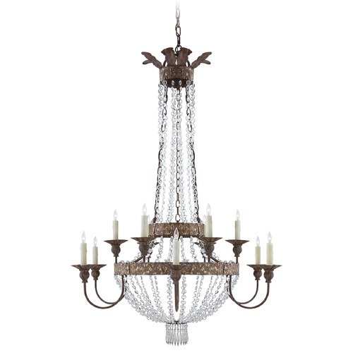 Visual Comfort Signature Collection Niermann Weeks Lyon Chandelier in Antique Gild by Visual Comfort Signature NW5016AGPCG