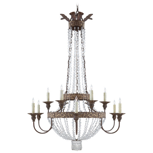 Visual Comfort Signature Collection Niermann Weeks Lyon Chandelier in Antique Gild by Visual Comfort Signature NW5016AGPCG