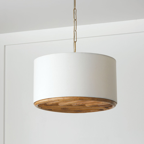 Soleil Bamboo Dual Mount Pendant in Matte Brass by Capital Lighting