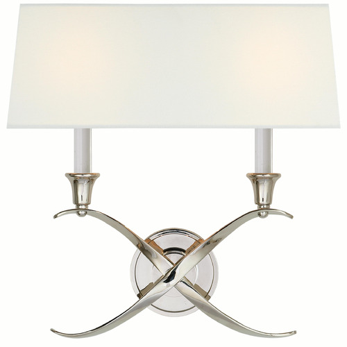 Visual Comfort Signature Collection Visual Comfort Signature Collection Chapman & Myers Cross Bouillotte Polished Nickel Sconce CHD1191PN-L