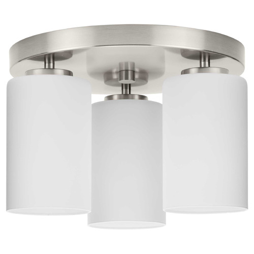 Progress Lighting Atwell 2-Light Brushed Nickel Semi-Flush Mount