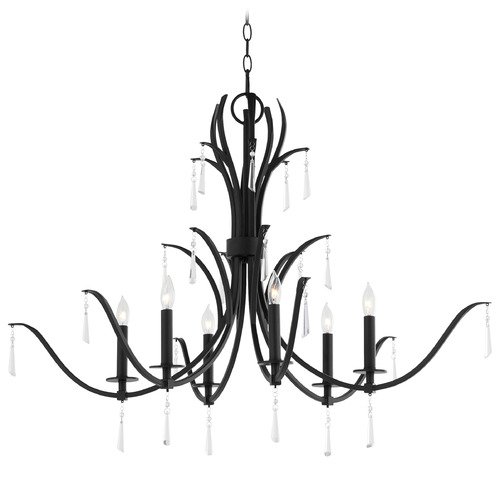 Majesty Matte Black Chandelier by Quorum Lighting