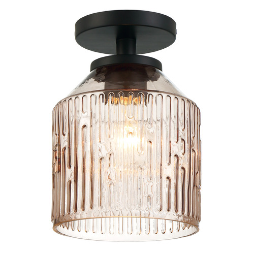 Designers Fountain Ele Matte Black Semi-Flushmount Light