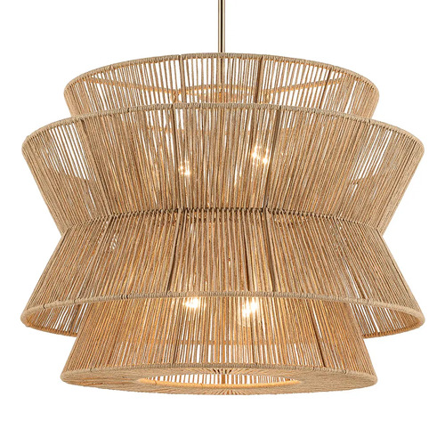 Ophira 4-Light Jute Pendant in Champagne Bronze by Kichler Lighting