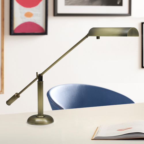 Counter Balance Piano Lamp in Antique Brass by House of Troy Lighting