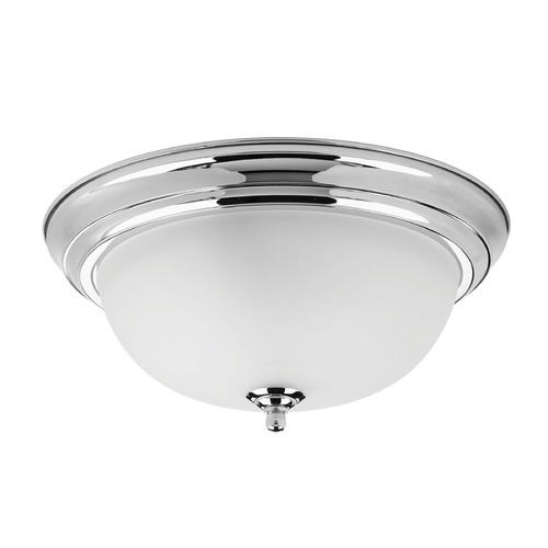 Progress Lighting Dome Glass Polished Chrome Flush Mount by Progress Lighting P3925-15ET