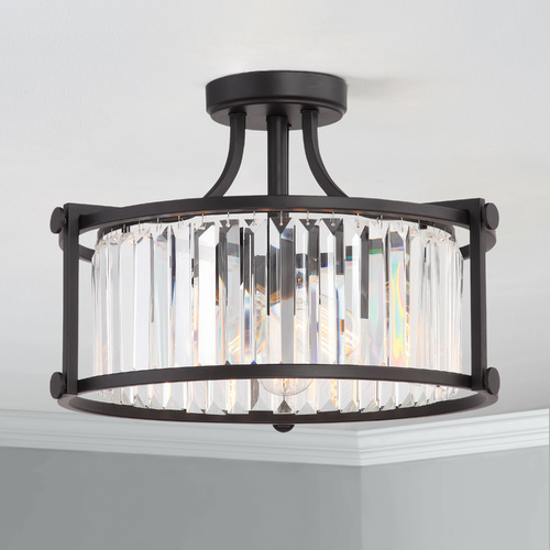 Krys Aged Bronze Semi-Flush Mount by Nuvo Lighting