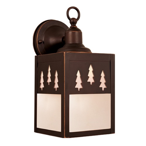 Seeded Glass Outdoor Wall Light Bronze by Vaxcel Lighting