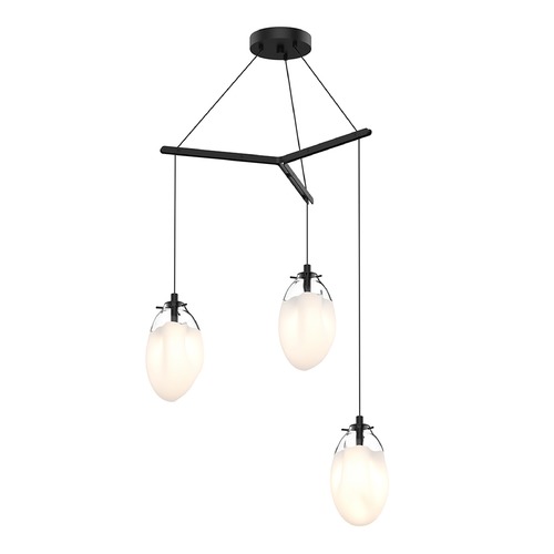 Liquid LED Multi-Light Pendant Black by Sonneman Lighting