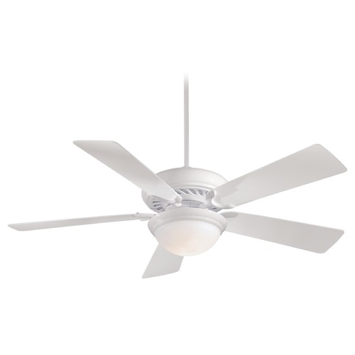 Minka Aire Supra 52-Inch LED Fan in White with White Blades F569L-WH