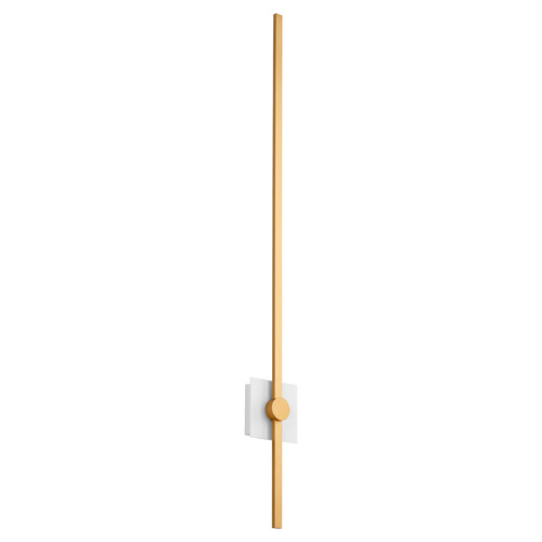 Zora 48-Inch LED Wall Sconce in White & Brass by Oxygen Lighting