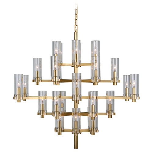 Visual Comfort Signature Collection Chapman & Myers Sonnet Large Chandelier in Brass by Visual Comfort Signature CHC5632ABCG
