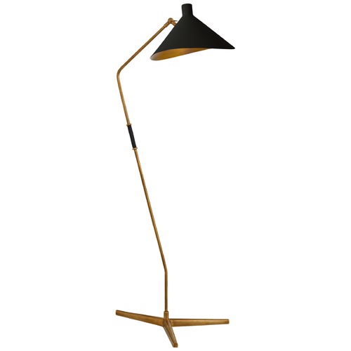 Aerin Mayotte Large Offset Floor Lamp in Brass by Visual Comfort Signature