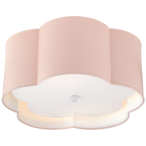 Visual Comfort Signature Collection Kate Spade New York Bryce Flush Mount in Pink by Visual Comfort Signature KS4117PNKWHTFA