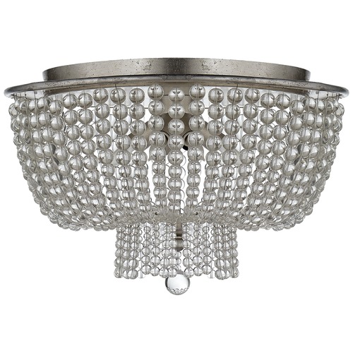 Aerin Jacqueline Flush Mount in Silver Leaf by Visual Comfort Signature