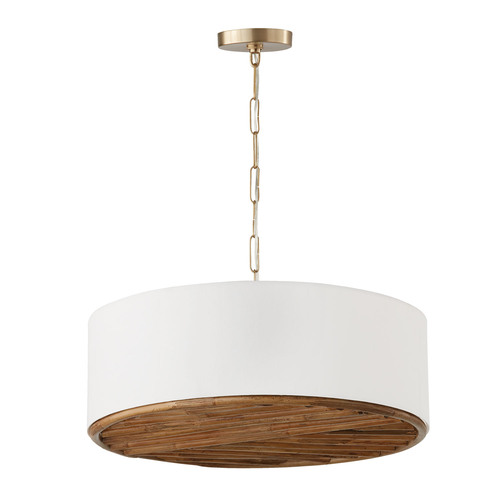 Capital Lighting Soleil 24.50-Inch Bamboo Pendant in Matte Brass by Capital Lighting 347441MA