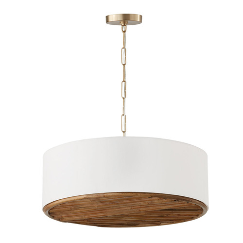 Soleil 24.50-Inch Bamboo Pendant in Matte Brass by Capital Lighting
