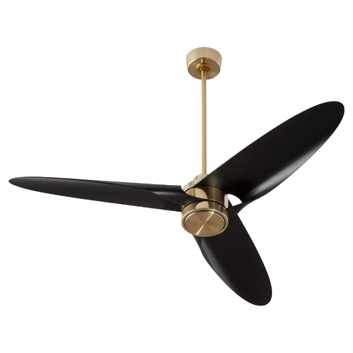 Xega 60-Inch 5CCT Smart Fan in Aged Brass by Oxygen Lighting