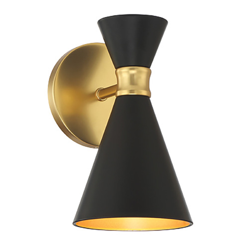 George Kovacs Conic Honey Gold & Coal Sconce