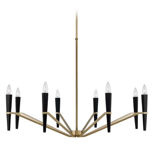 Enzo Chandelier in Aged Brass & Black by Capital Lighting