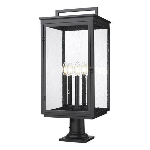Z-Lite Hartwell Sand Black Post Light