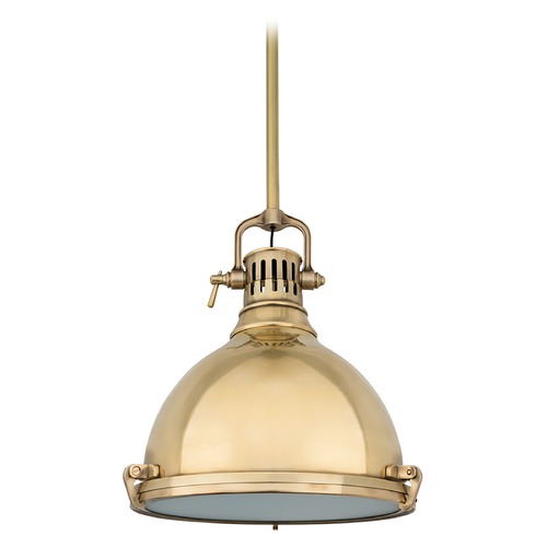 Hudson Valley Lighting Nautical Pendant Light in Aged Brass Finish 2212-AGB