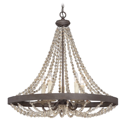 Mallory 30-Inch Chandelier in Fossil Stone by Savoy House