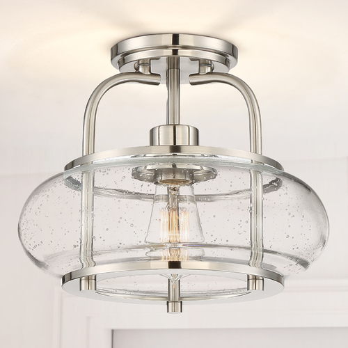 Quoizel Lighting Trilogy Semi-Flush in Brushed Nickel by Quoizel Lighting TRG1712BN