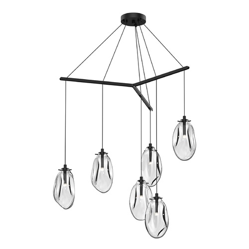 Liquid LED Multi-Light Pendant Black by Sonneman Lighting