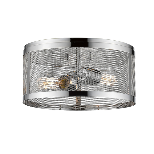 Meshsmith Chrome Flush Mount by Z-Lite
