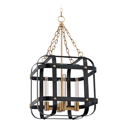 Hudson Valley Lighting Hudson Valley Lighting Colchester Aged Old Bronze Pendant Light with Square Shade 6920-AOB
