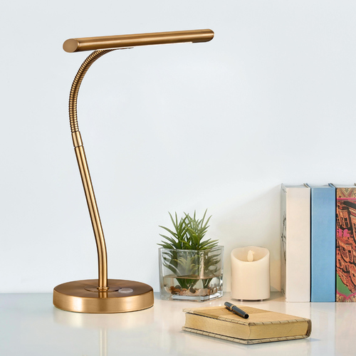 Curtis Antique Brass LED Desk Lamp by Arnsberg