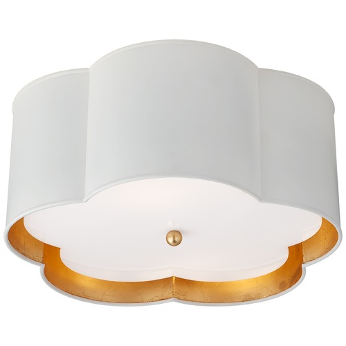 Kate Spade New York Bryce Flush Mount in White by Visual Comfort Signature
