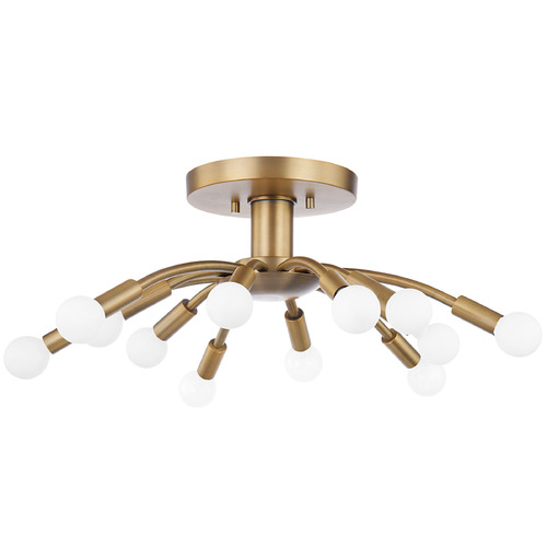 Troy Lighting Troy Lighting Tristan Patina Brass Semi-Flushmount Light C2812-PBR
