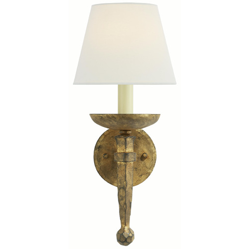 Visual Comfort Signature Collection Visual Comfort Signature Collection Chapman & Myers Iron Torch Gilded Iron Sconce CHD1404GI-L