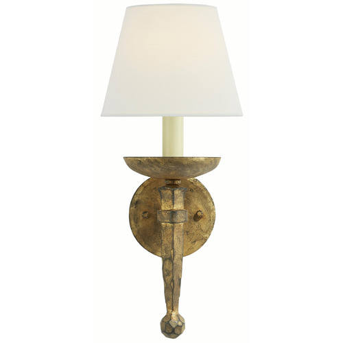 Visual Comfort Signature Collection Chapman & Myers Iron Torch Gilded Iron Sconce