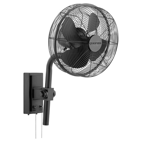 Cyprus Matte Black Wall Fan by Quorum Lighting