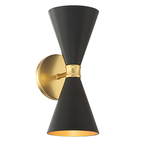 George Kovacs Conic Honey Gold & Coal Sconce