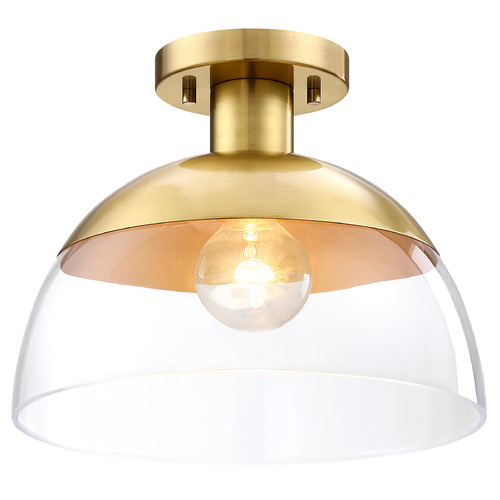Designers Fountain Rey Brushed Gold Semi-Flushmount Light